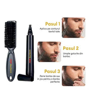 Marker contur barba + perie fade – Pop Barbers – Negru ACCESORIU FRIZERIE
