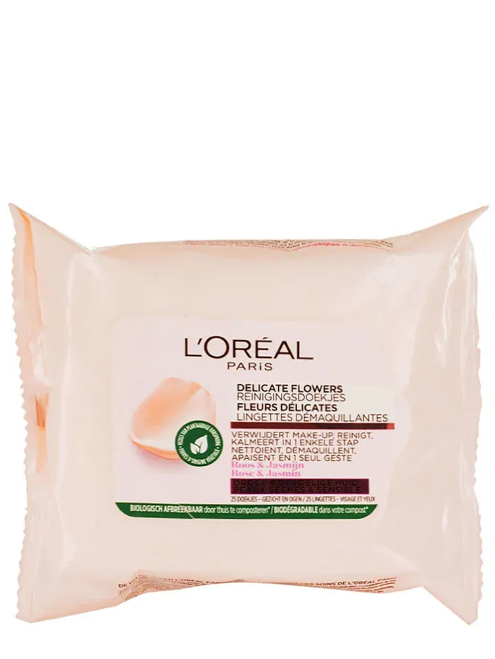 *** Loreal servetele demachiante 25 buc Delicate Flowers Rose&Jasmin