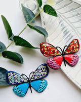 Brosa din aliaj color fluture v22