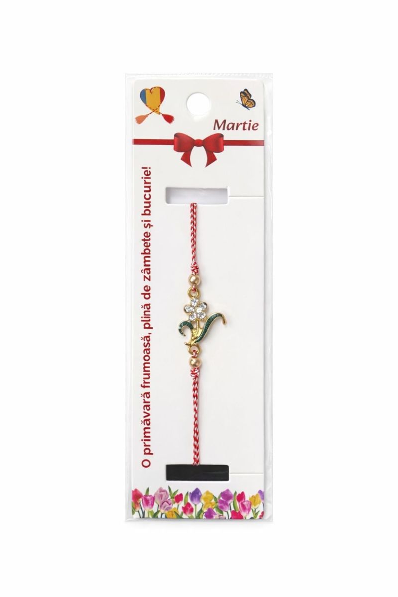Martisor bratara floare cu cristale - Shiny Beauty