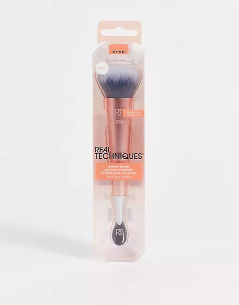 Pensula pentru aplicare blush Real Techniques Priming Jar Brush, Auriu/Negru