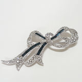 Brosa din aliaj argintie cu cristale V10