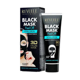 Revuele crema fata Masca pentru fata cu acid hyaluronic Peel off Black Mask, 80ml