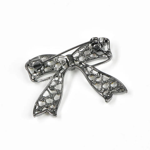 Brosa din aliaj argintie cu cristale V10