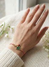 Martisor bratara trifoi cu buburuza - Shiny Beauty