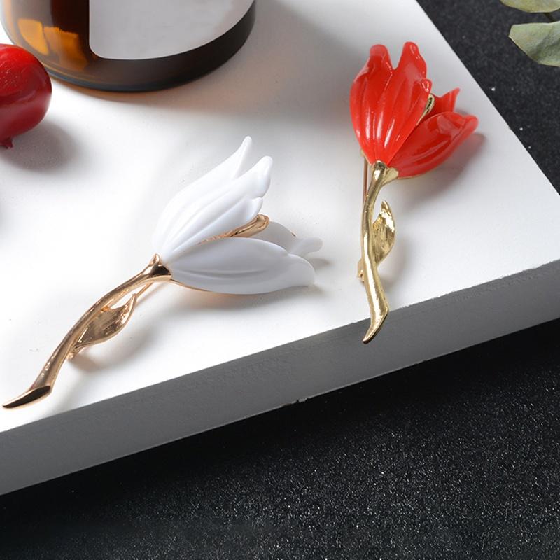 Brosa din aliaj color lalea v21