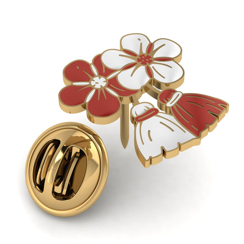 Martisor brosa placat aur 24k P8 mic