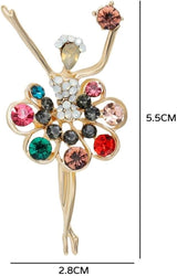 Brosa din aliaj si cristale zirconiu br11