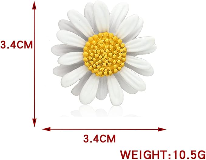 Brosa din aliaj aurie V7 floare