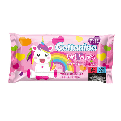 Cottonino roz servetele umede pt copii 72 buc