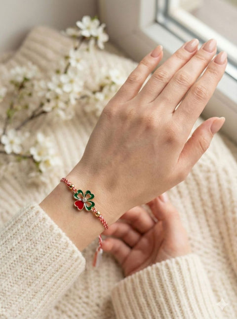 Martisor bratara trifoi - Shiny Beauty