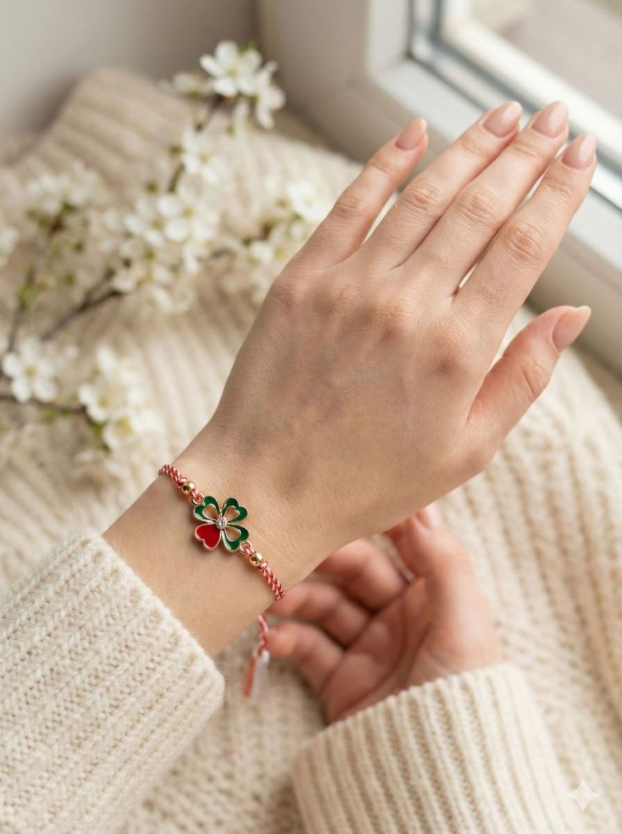 Martisor bratara trifoi - Shiny Beauty