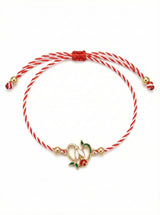 Martisor bratara ghiocel cu boboc rosu - Shiny Beauty