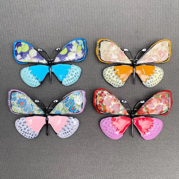 Brosa din aliaj color fluture v22