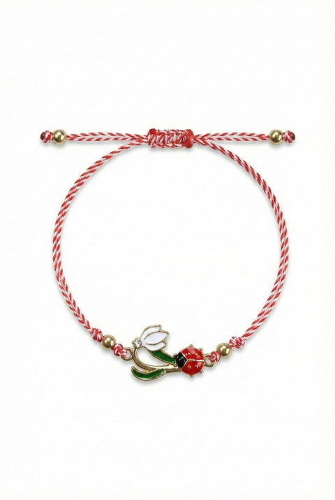 Martisor bratara ghiocel cu buburuza - Shiny Beauty
