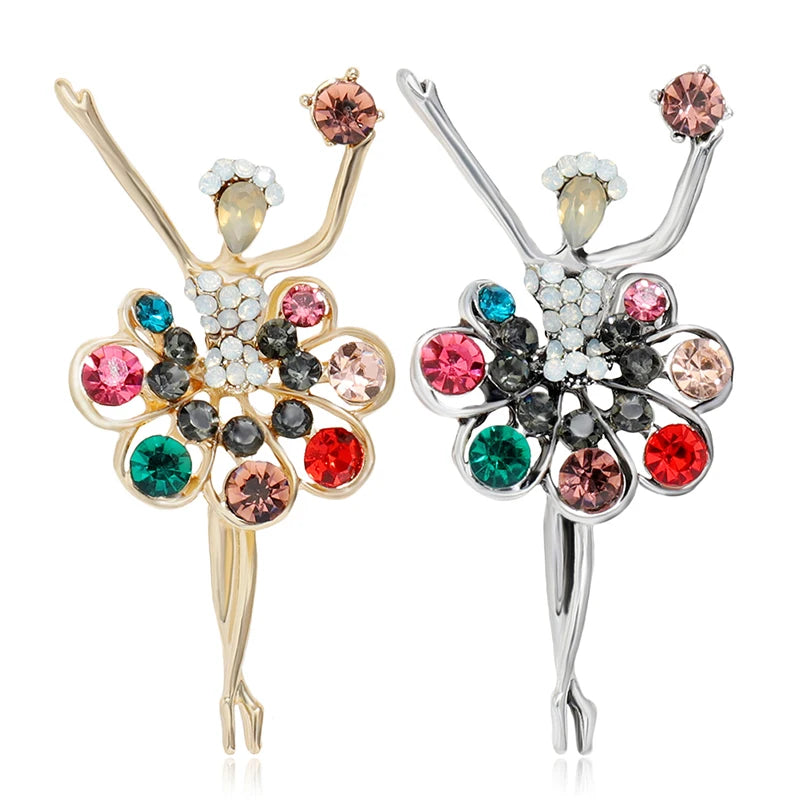 Brosa din aliaj si cristale zirconiu br13 - Shiny Beauty