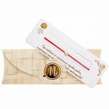 Martisor bratara placat aur 24k Crystal White ata rosie - Shiny Beauty