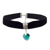 Colier choker negru cu cristal