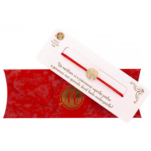 Martisor bratara placat aur 24k copacul vietii