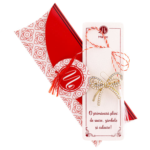 Martisor brosa placat aur 24k P13