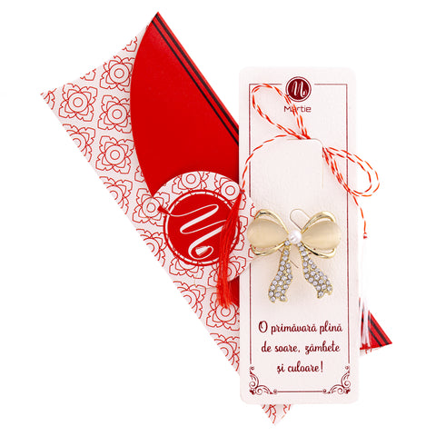 Martisor brosa placat aur 24k P18