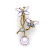 Martisor brosa placat cu aur 24k BP9