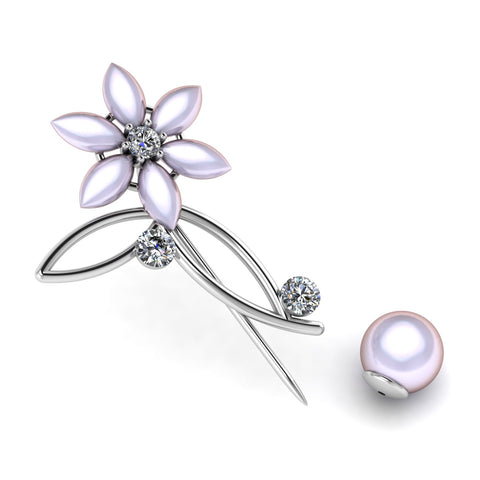 Martisor brosa placat cu palladium BP04