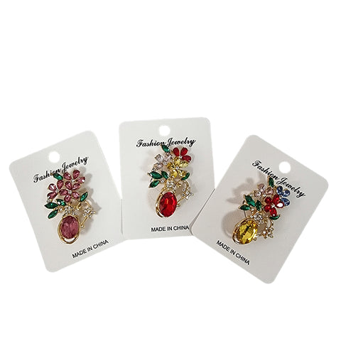 Martisor Brosa Vaza cu flori 01 - Shiny Beauty