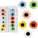 Brosa din aliaj aurie V8 floare color