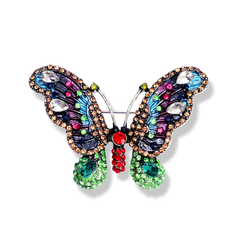 Brosa din aliaj fluture color v24