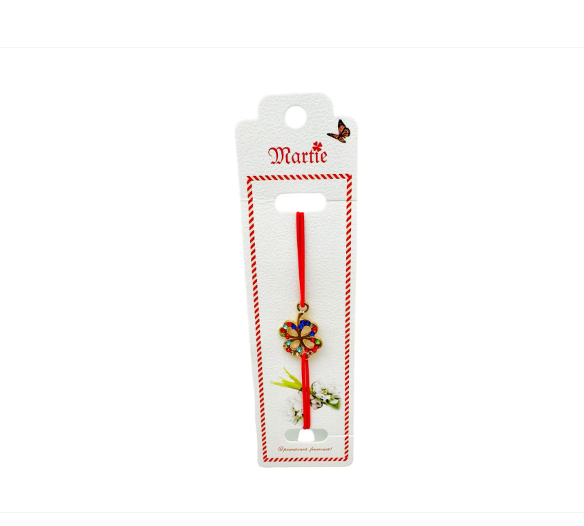 Martisor bratara trifoi multicolor