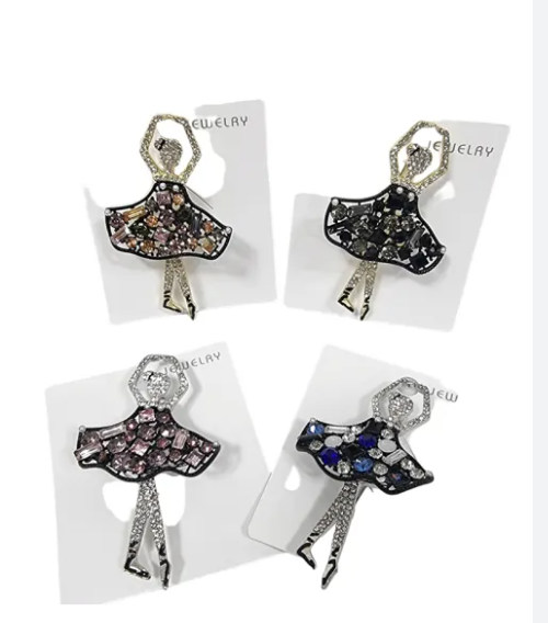 Brosa din aliaj balerina color