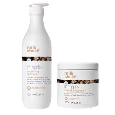 Pachet reparare si hidratare integrity - sampon 1000ml, masca 500ml SET MILK SHAKE - Shiny Beauty