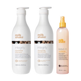 Pachet reparare si hidratare integrity - sampon 1000ml, balsam 1000ml, leave-in 350ml SET MILK SHAKE - Shiny Beauty