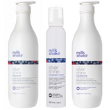 Pachet pentru par blond silver shine - sampon 1000ml, balsam 1000ml, crema 200ml SET MILK SHAKE - Shiny Beauty