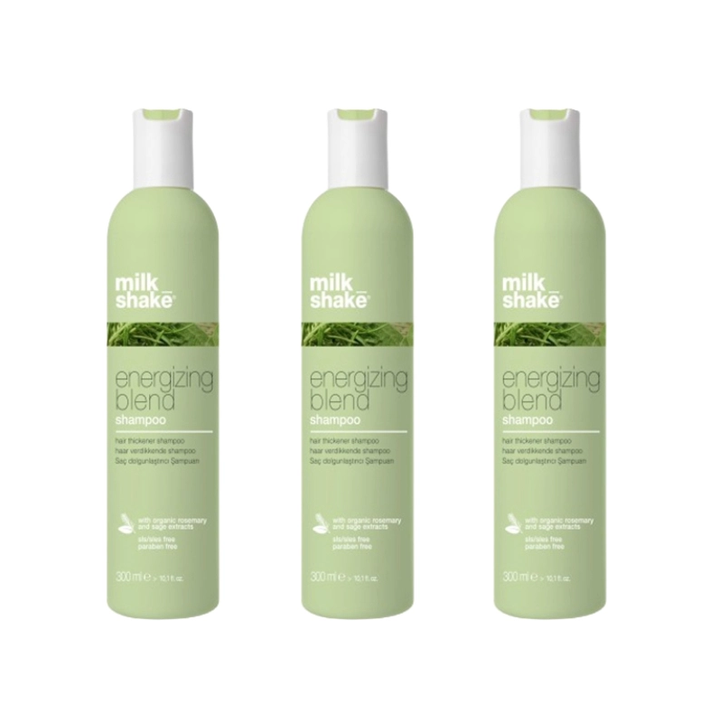 Pachet 3 x sampon pentru par subtire si fragil energizing 300ml SET MILK SHAKE - Shiny Beauty