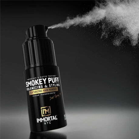 Pudra de volum spray  - IMMORTAL - Black - 20 gr  Smokey Puff Degrease & Matte Texture