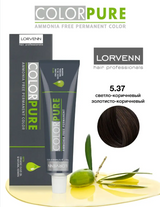 Vopsea par fara amoniac Lorvenn Color Pure nr 5.37 coffee light brown - Shiny Beauty