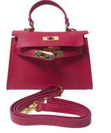 Poseta piele naturala Fucsia - Shiny Beauty
