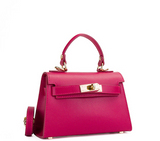 Poseta piele naturala Fucsia - Shiny Beauty