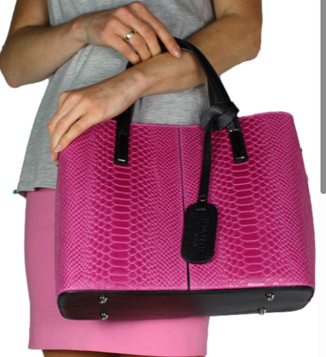 Poseta piele naturala Roz - Shiny Beauty