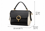 Poseta piele naturala Black and Crem
