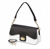 Poseta piele naturala black and white