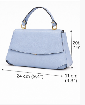 Poseta piele naturala blue - Shiny Beauty