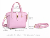 Poseta piele naturala Pink