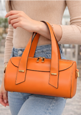 Poseta piele naturala Orange - Shiny Beauty