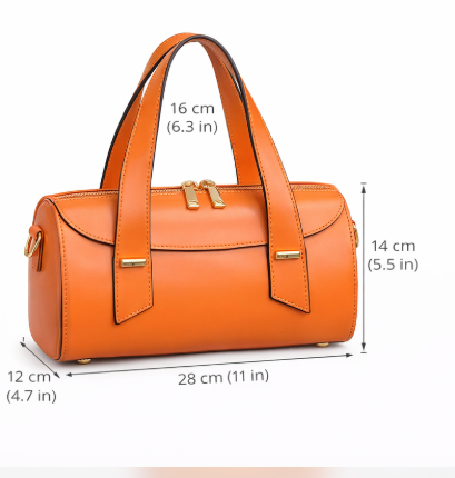Poseta piele naturala Orange - Shiny Beauty