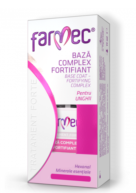 Bază Complex Fortifiant cu Hexanal, Uleiuri vegetale și MgCuZn, Farmec Tratament Forte, 11 ml  MANICHIURA PRODUS ROMANESC - Shiny Beauty