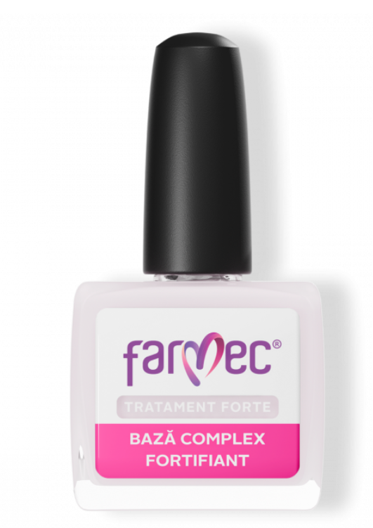 Bază Complex Fortifiant cu Hexanal, Uleiuri vegetale și MgCuZn, Farmec Tratament Forte, 11 ml  MANICHIURA PRODUS ROMANESC - Shiny Beauty