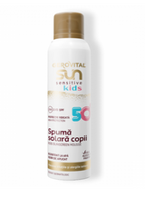 Gerovital Sun,Spumă Protecție Solară Copii SPF50 Sensitive - Protecție ridicată pentru pielea delicată a copiilor, Gerovital Sun, 150 ml - Shiny Beauty
